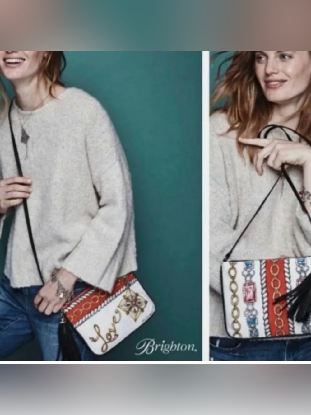 Brighton " Glitter & Go" Limited Edition 2017 Canvas Crossbody Style Purse - NWT - Picture 6 of 6